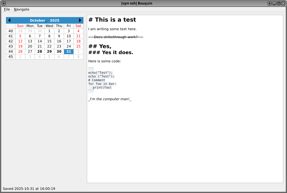 Screenshot of Bouquin